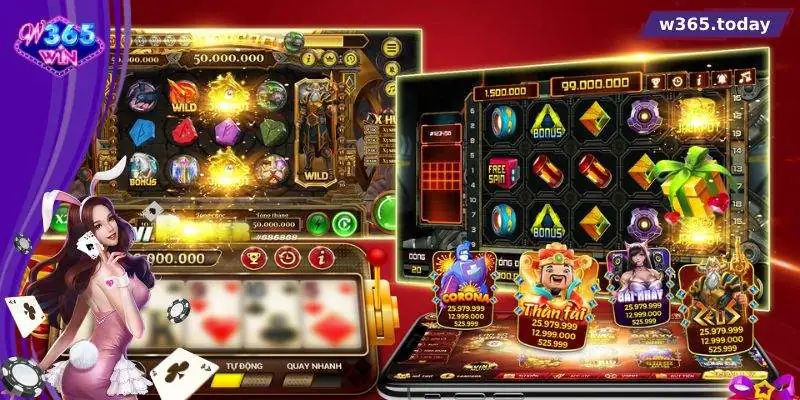 Sảnh nổ hũ W365 có giao diện bắt mắt